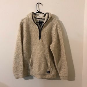 1/4 zip fuzzy sweater